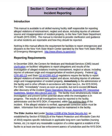 nursing incident report examples